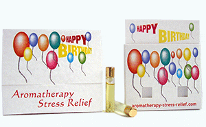 Image - Happy Birthday Aroma Stress Buster scented gift comes supplied with a choice of 10 pairs of 100% pure essential oils